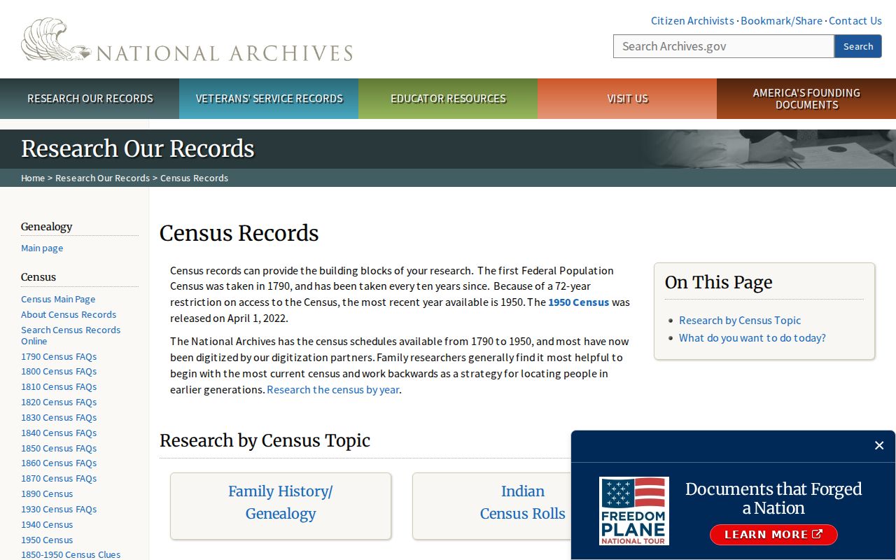 Fountain Hills previous residents National Archives census research guide